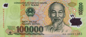 Вьетнамский донг100000а