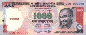 Индийская рупия1000а