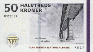 Купюра в 50 датских крон (2009 год). Лицевая сторона