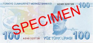 Турецкая лира100р