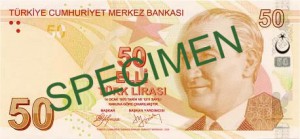 Турецкая лира50а