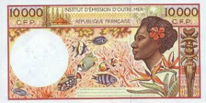 Французский тихоокеанский франк 10000а