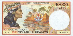 Французский тихоокеанский франк 10000р