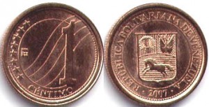 монета венесуэлы 1 сентимо