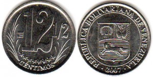 монета венесуэлы 12,5 сентимо