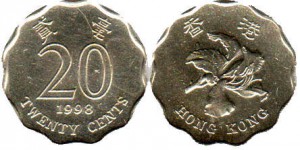 монета гонконга 20 центов