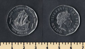 монета гренады 1 доллар восточно-карибский