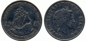 монета гренады 25 центов