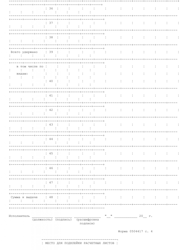 Форма 0504417 образец заполнения