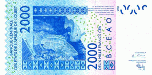 Франк КФА BCEAO 2000р