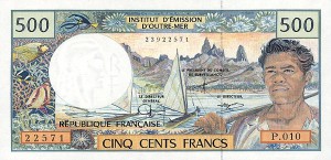 Французский тихоокеанский франк 500а