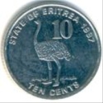Эритрейский цент 10а