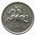 литовский цент 100р