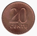 литовский цент 20а