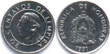 монета гондураса 20 сентаво
