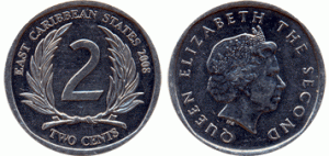 монета гренады 2 цента