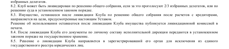 Образец устава общественной организации - клуба — скачать пример ...