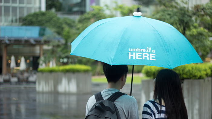 Фирменный зонт от Umbrella Here