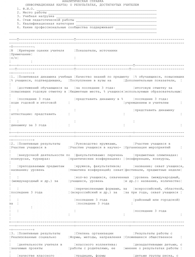 Аналитическая справка образец в доу