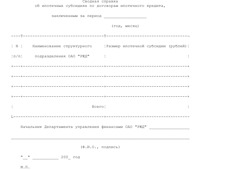 Справка бк ипотека образец